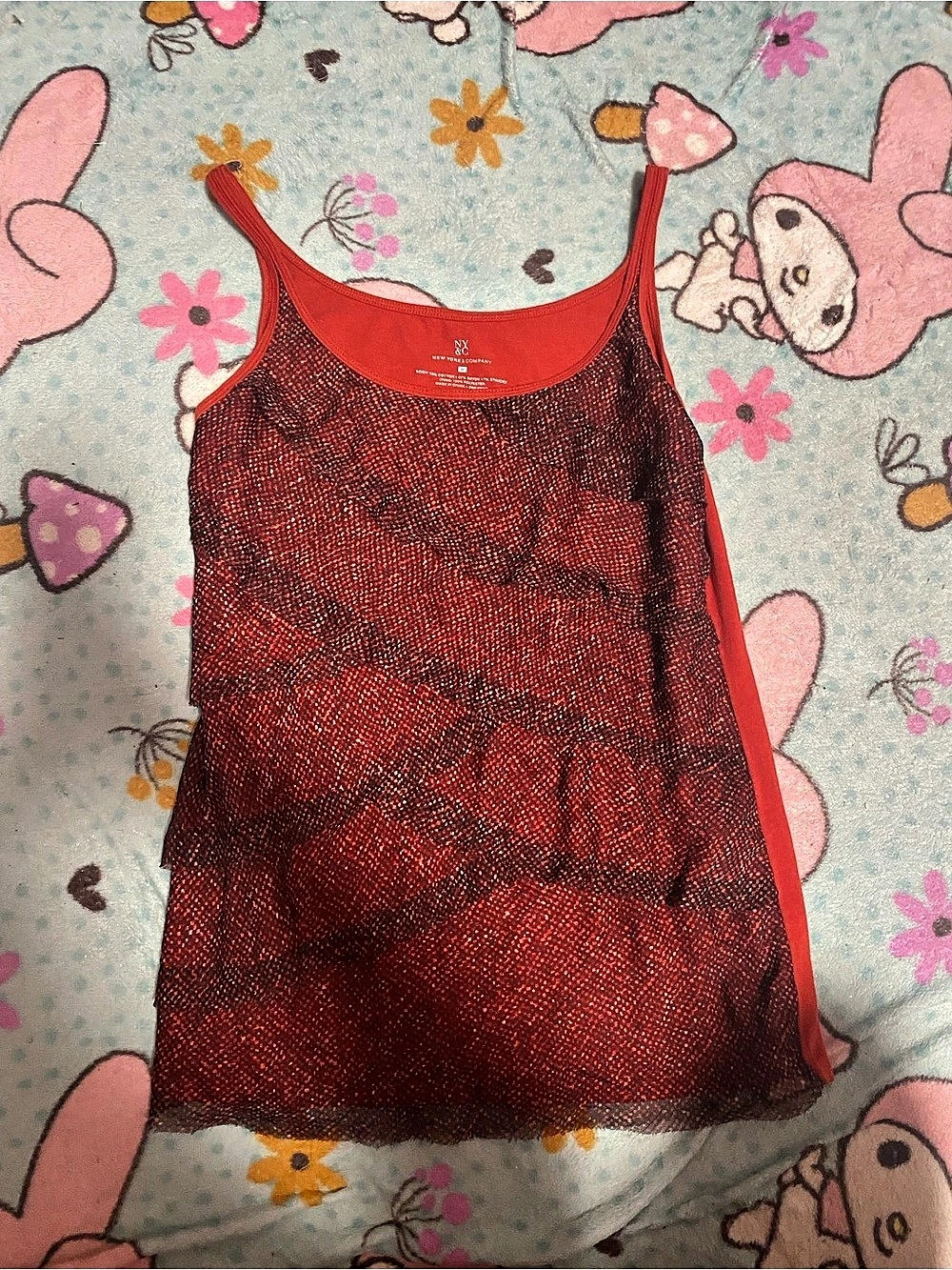 NY&C Red & Black Tank Top Size Medium